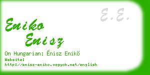 eniko enisz business card