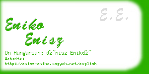 eniko enisz business card